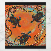 AUSTRALIË KUNST WIJN ETIKET (Enkel label)