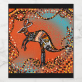 AUSTRALIË KUNST            WIJN ETIKET (Enkel label)