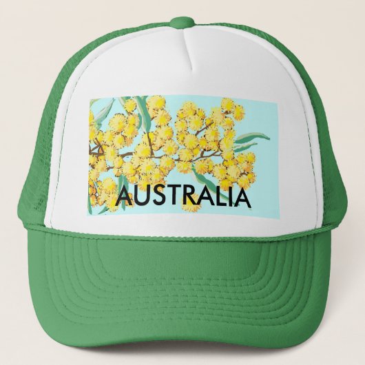 Australië - land van het groen en goud trucker pet (Voorkant)