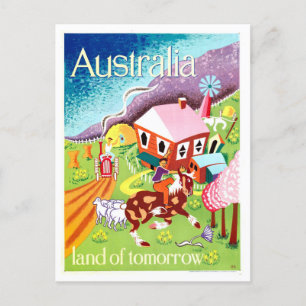 Australië: Land van Morgen Travel Briefkaart