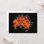 Australië legde de Mannen Funny Birthday T-Shirts  Kaart (Voorkant / Achterkant in situ)