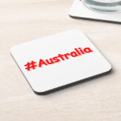 "#Australië" Leuke ontwerp. Nu kopen Bier Onderzetter (Linkerzijde)