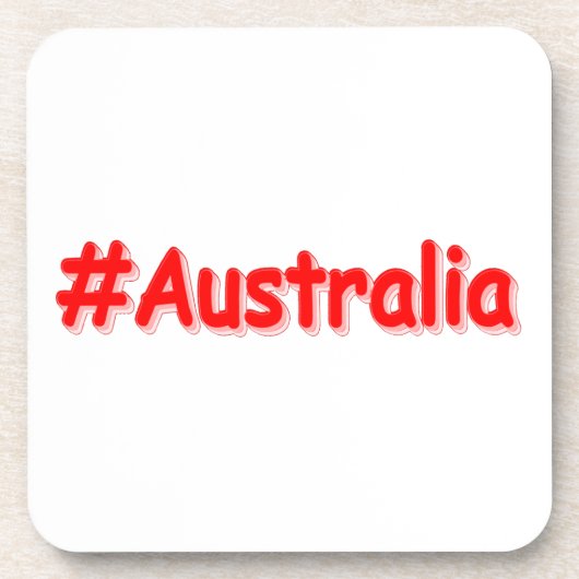 "#Australië" Leuke ontwerp. Nu kopen Bier Onderzetter (Voorkant)