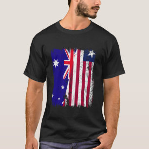 Australië Liberia Half Vlag Australische Liberisch T-shirt