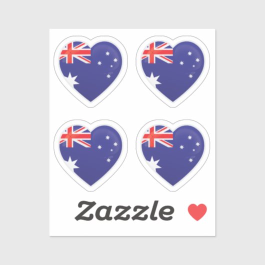 Australië Liefde Vlag Sticker (Vel)