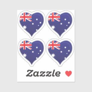 Australië liefde vlag trots hart sticker