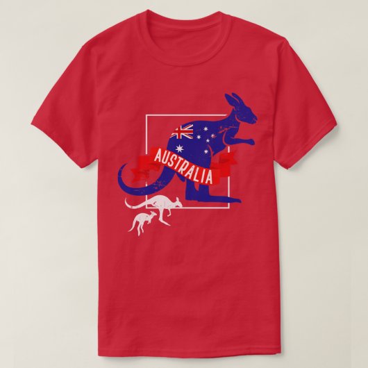 Australië Liefhebber Gift Dier Kangoeroe T-shirt (Design voorkant)