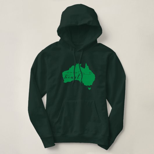 Australië ligt in mijn hart hoodie (Design voorkant)