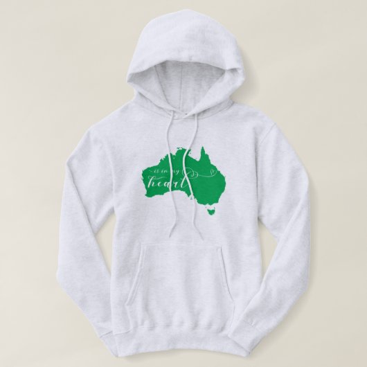Australië ligt in mijn hart hoodie (Design voorkant)