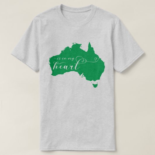 Australië ligt in mijn hart t-shirt (Design voorkant)
