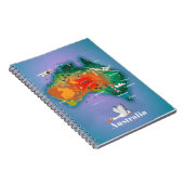 Australië Map Travel poster Notitieboek (Rechterzijde)