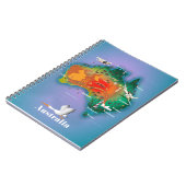Australië Map Travel poster Notitieboek (Linkerzijde)