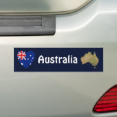 Australië Markthart + kaartBumpersticker Bumpersticker (Op auto)
