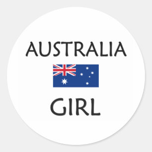 AUSTRALIË MEISJE RONDE STICKER