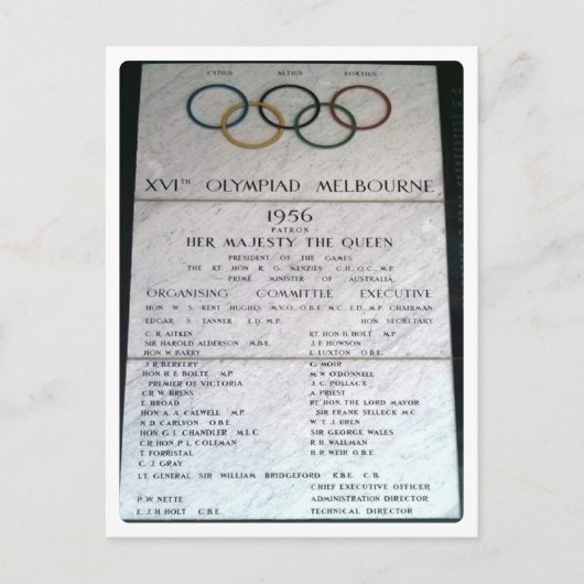 Australië - Melbourne,1956 XVI Olympiad - Briefkaart (Voorkant)