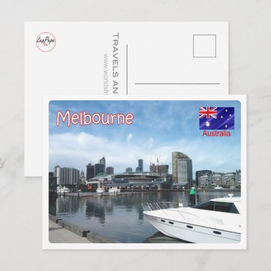 Australië - Melbourne - Harbour - Briefkaart (Voorkant / Achterkant)