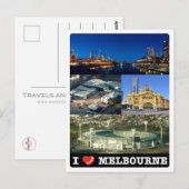 Australië - Melbourne - I Love - Briefkaart (Voorkant / Achterkant)
