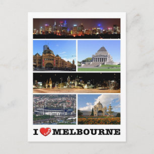 Australië - Melbourne - I Love - Briefkaart