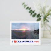 Australië - Melbourne - sunset I Love - Briefkaart (Staand voorkant)