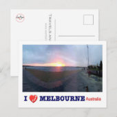 Australië - Melbourne - sunset I Love - Briefkaart (Voorkant / Achterkant)