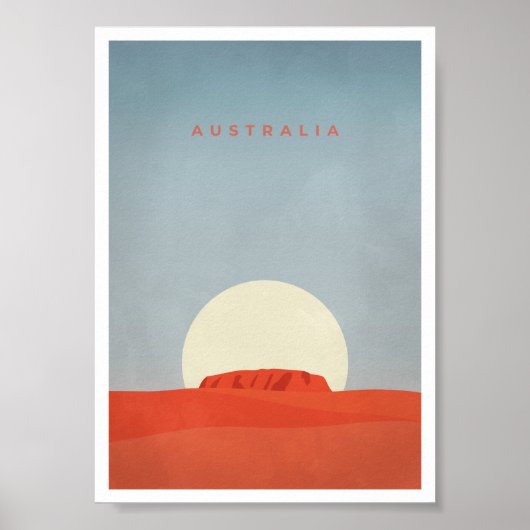 Australië met Sunset & Ayers Rock/Uluru | POSTER (Voorkant)