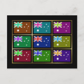 Australië Multihue Flags Briefkaart (Voorkant)