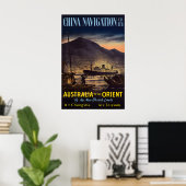 Australië naar Orient Steam Ship Lines Poster (Thuiskantoor)
