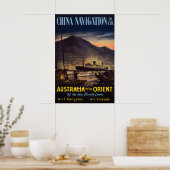 Australië naar Orient Steam Ship Lines Poster (Keuken)