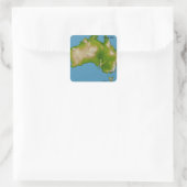 Australië, NASA vanaf Space Satellite Afbeelding Vierkante Sticker (Tas)