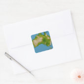 Australië, NASA vanaf Space Satellite Afbeelding Vierkante Sticker (Envelop)