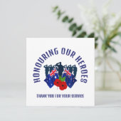 Australië Nieuw-Zeeland AC REMEMBRANCE Feestdagenkaart (Staand voorkant)