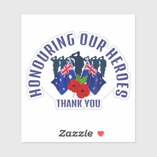 Australië Nieuw-Zeeland AC REMEMBRANCE Sticker (Vel)