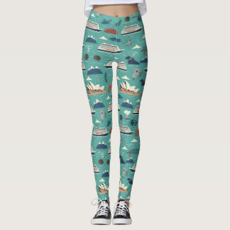 Australië Nieuw-Zeeland Cruise Kustscheepsontwerp Leggings