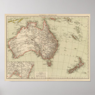 Australië, Nieuw-Zeeland Poster