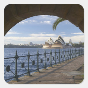 Australië, Nieuw-Zuid-Wales, Sydney, Steen Vierkante Sticker