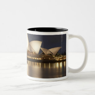 Australië, Nieuw-Zuid-Wales, Sydney, Sydney Opera Tweekleurige Koffiemok