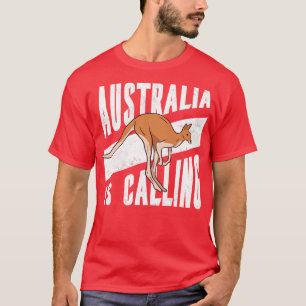 Australië noemt Schattige Toon Kangaroo T-shirt