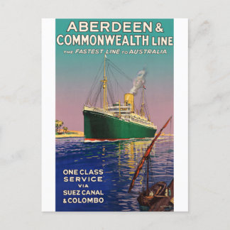 AUSTRALIË OCEAN LINER REIZEN BRIEFKAART