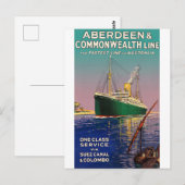 AUSTRALIË OCEAN LINER REIZEN BRIEFKAART (Voorkant / Achterkant)