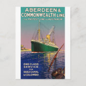 AUSTRALIË OCEAN LINER REIZEN BRIEFKAART (Voorkant)