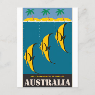 Australië Ocean Zee Fish Vintage Travel Briefkaart