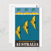 Australië Ocean Zee Fish Vintage Travel Briefkaart (Voorkant / Achterkant)