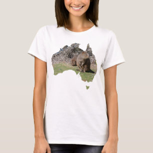 Australië Omtrek vorm Quokka gras T-shirt