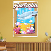 Australië Onderwater haai reizen poster Canvas Afdruk (Insitu (Woonkamer))