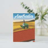 Australië oogst reiskaartoon briefkaart (Staand voorkant)
