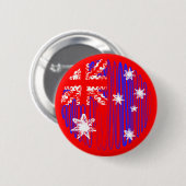 Australië op rood ronde button 5,7 cm (Voorkant /achterkant)