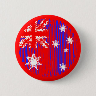 Australië op rood ronde button 5,7 cm