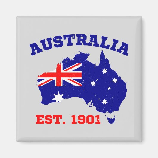 Australië Opgericht 1901 Magneet (Voorkant)