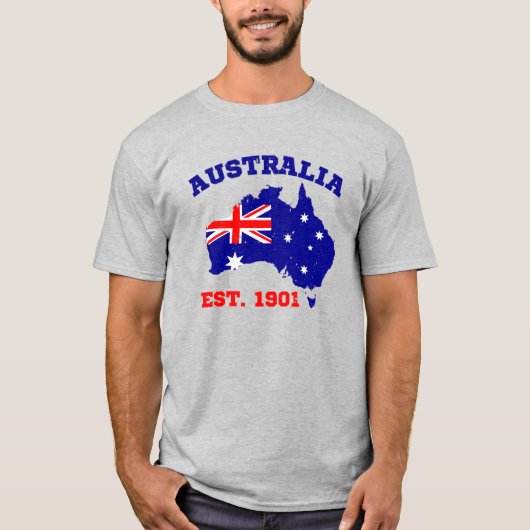 Australië Opgericht 1901 T-shirt (Voorkant)