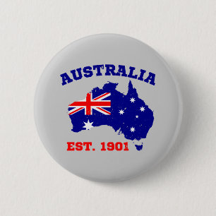 Australië opgericht in 1901 ronde button 5,7 cm